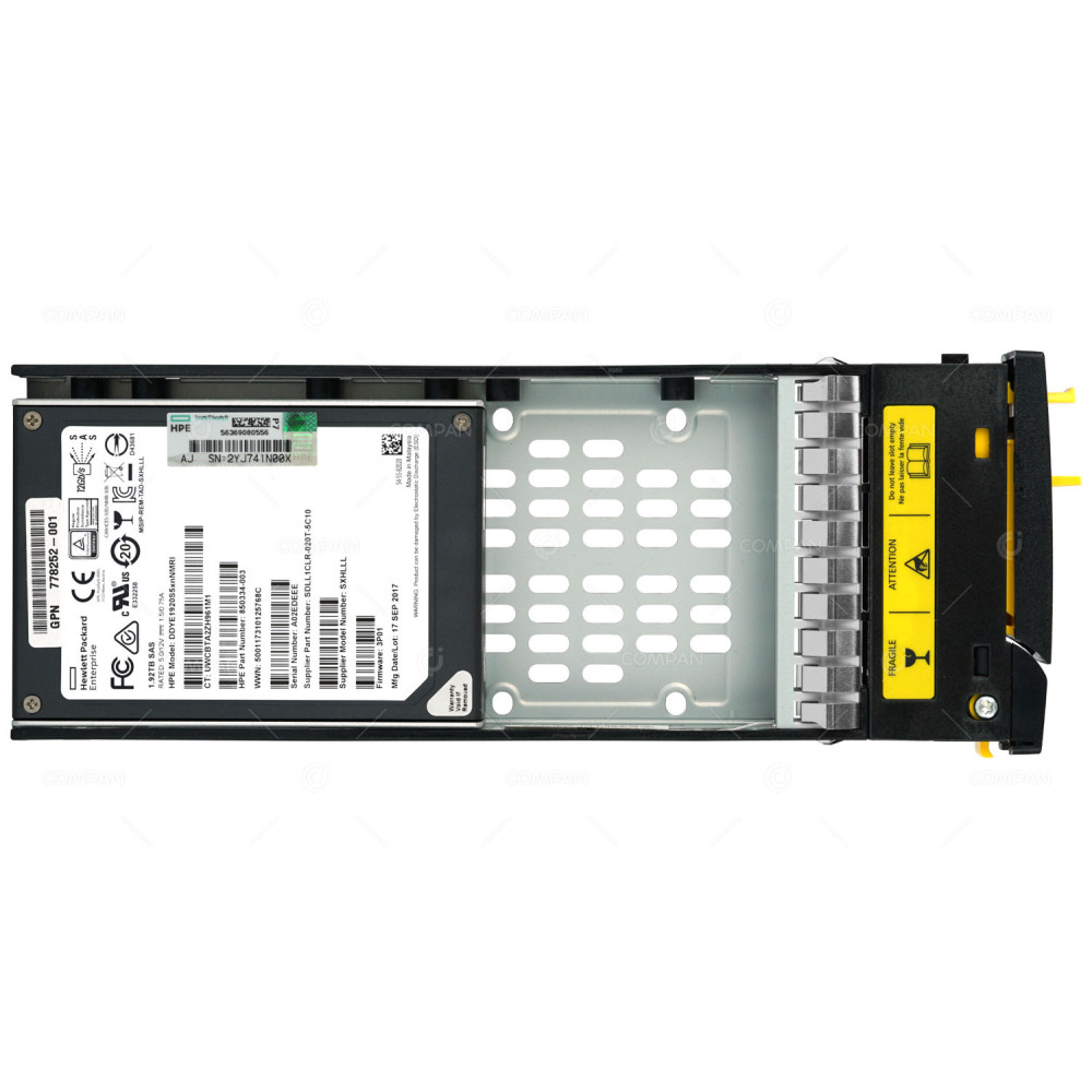 778180-001 HP 1.92TB 6G SAS 2.5 CMLC SSD HDD HOT-SWAP 3PAR E7Y57A